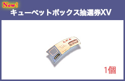 キューペットボックス抽選券XV