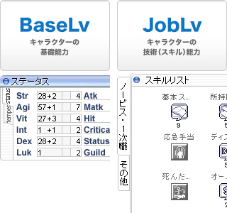 BaseLvとJobLv