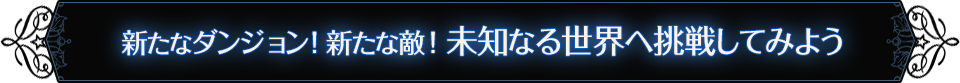 新たなダンジョン！　新たな敵！未知なる世界へ挑戦してみよう