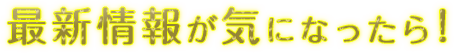 最新情報が気になったら！
