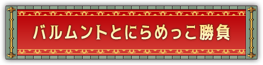 バルムントとにらめっこ勝負