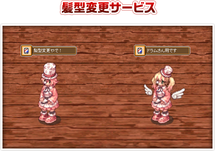 髪型変更サービス
                        