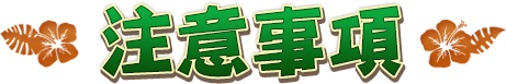 注意事項