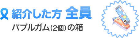 紹介した方全員 バブルガム（2個）の箱