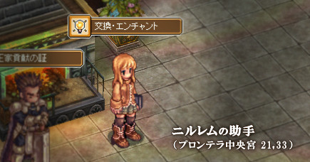ニルレムの助手(プロンテラ中央宮 21,33)