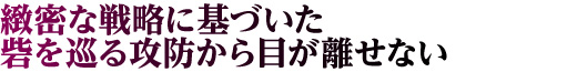 緻密な戦略に基づいた砦を巡る攻防から目が離せない