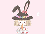黒うさぎのイースターハット
