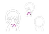 ピンクのスカーフ