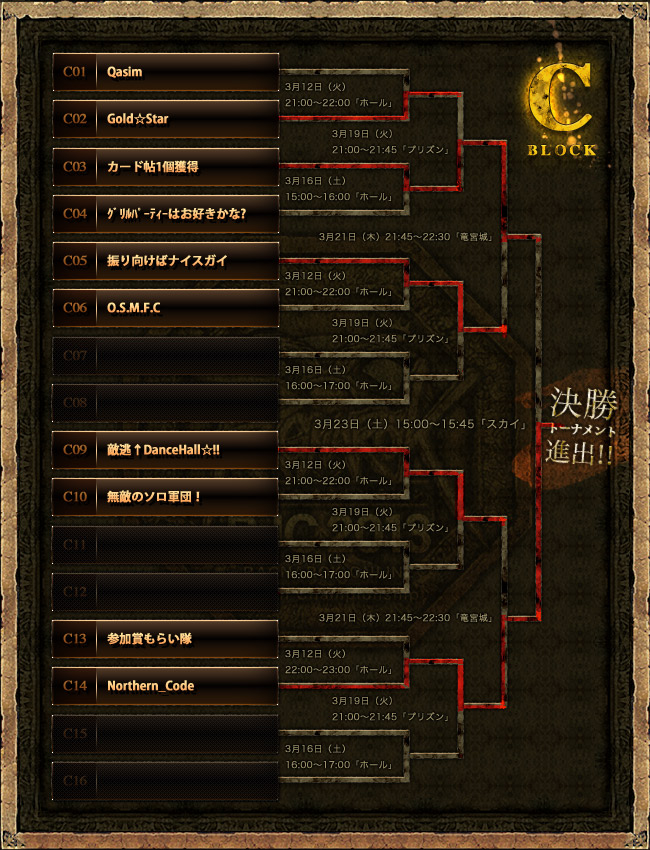予選トーナメントC