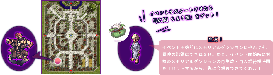 イベントをスタートさせたら「[衣装] ちまき帽」をゲット！