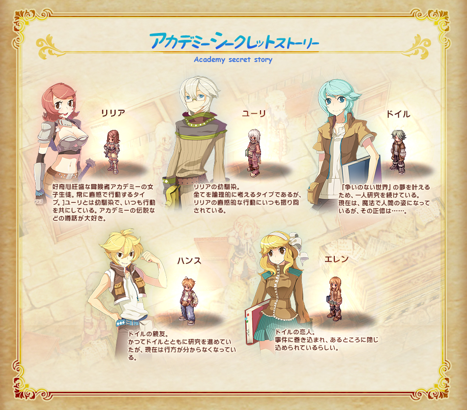 リリア ユーリ ドイル ハンス エレン