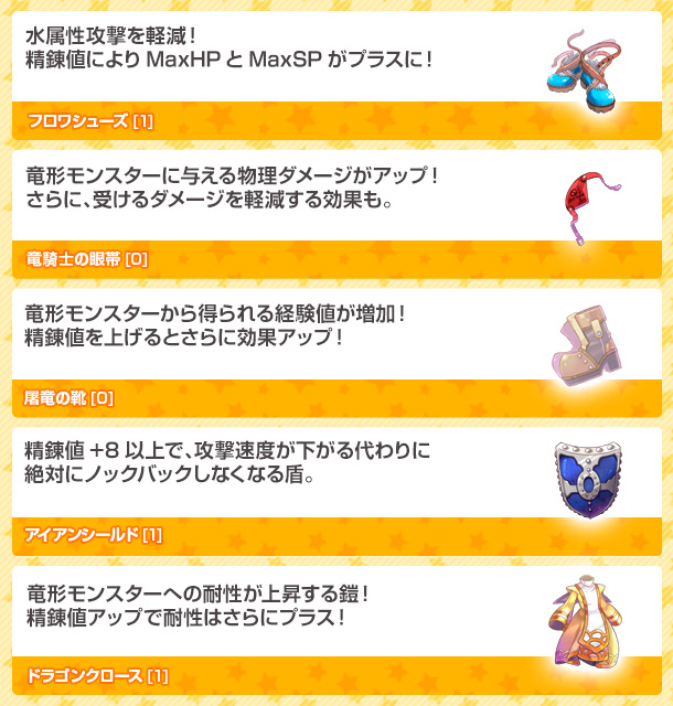 初登場のアイテム