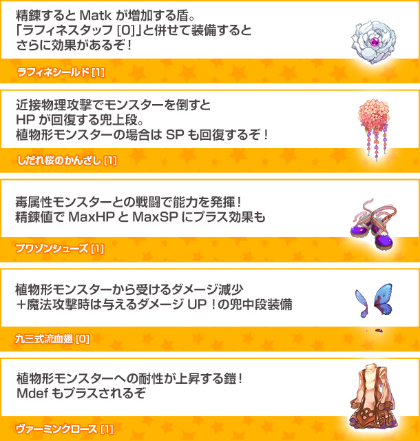 初登場のアイテム